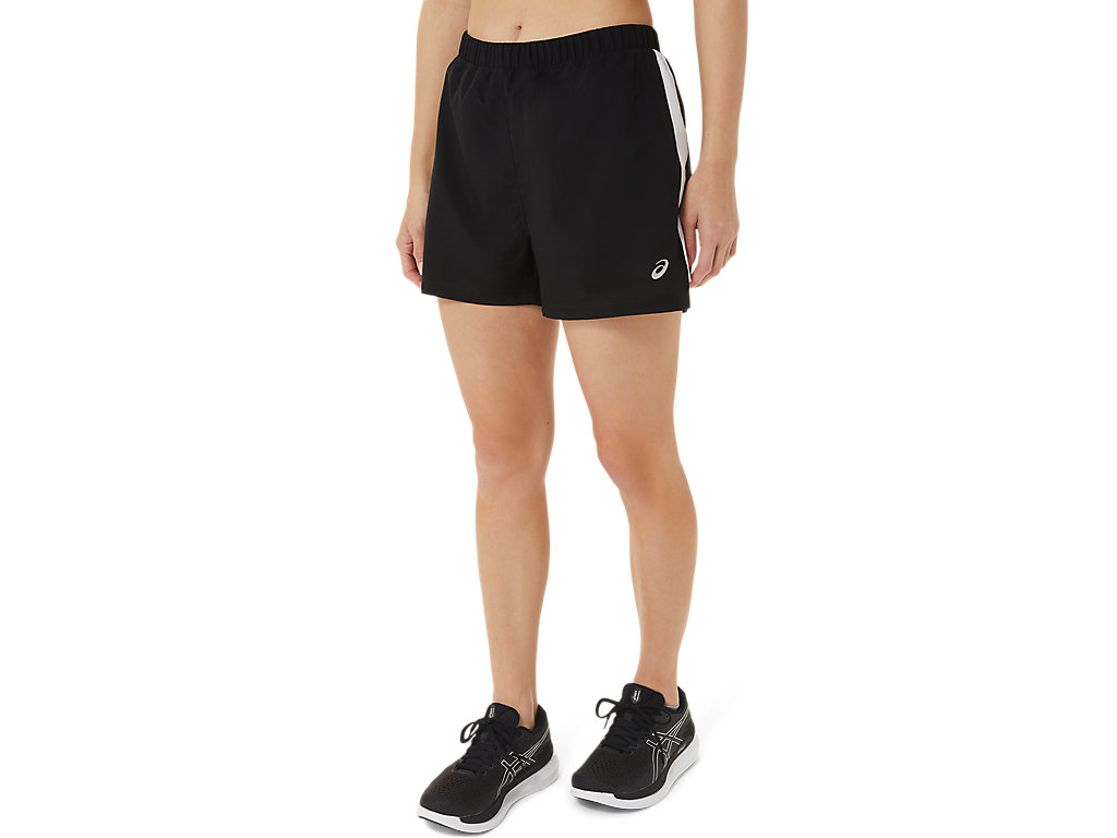 Calças Asics Ready-Set 3in Feminino Pretas Branco | 0745-RTGBW