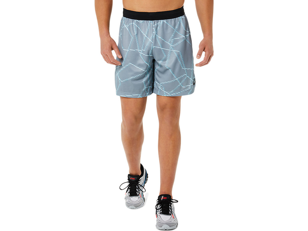 Calções Asics Seasonal All Over Prints Masculino Cinzentas | 3945-JKERV