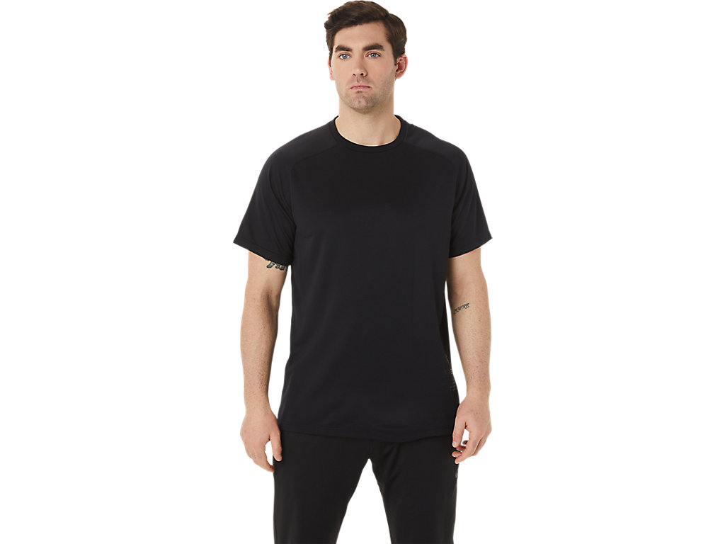 Camiseta Asics Active Sleeve Masculino Pretas | 6953-OHMJR