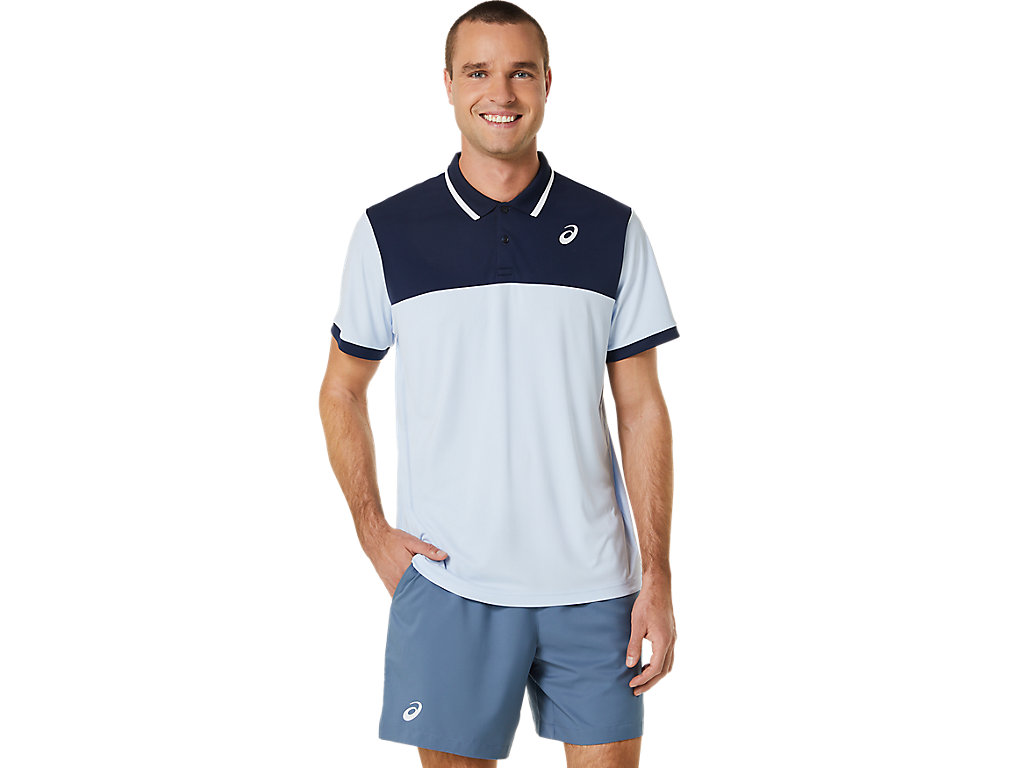 Camiseta Asics Court Masculino Azuis | 4250-POTGN