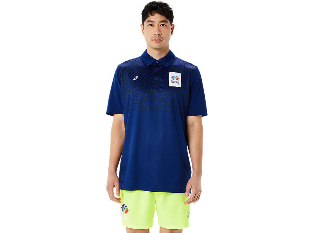 Camiseta Asics Hex Gradient Polo Wch Masculino Azuis Escuro | 9475-ZNIXY