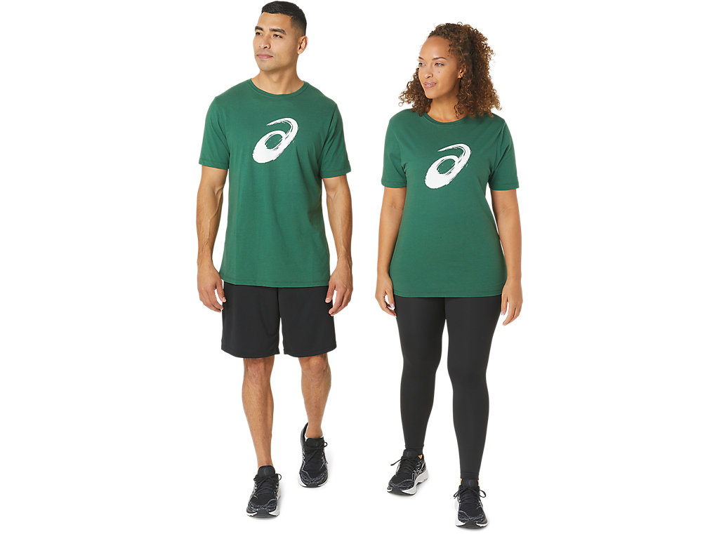 Camiseta Asics Paintbrush Sleeve Tee Feminino Verdes | 1305-LQBJU