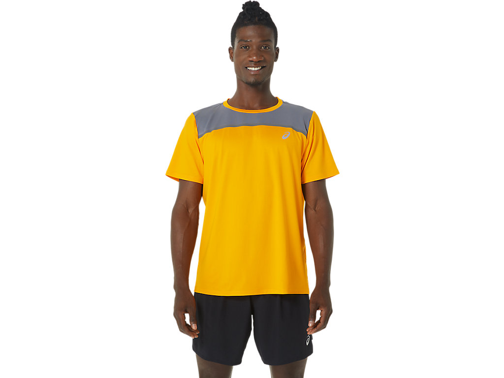 Camiseta Asics Pr Lyte Sleeve Masculino Amarelas | 3048-RYDQI