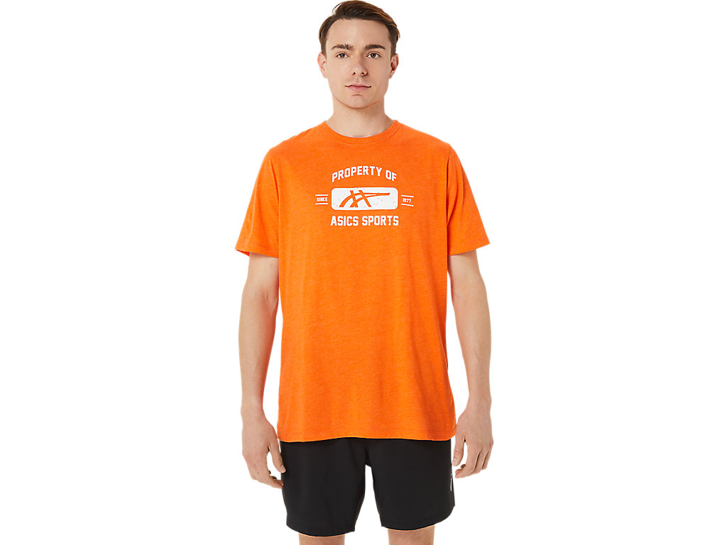 Camiseta Asics Property Of Sports Tee Masculino Laranja | 0825-YBGIJ