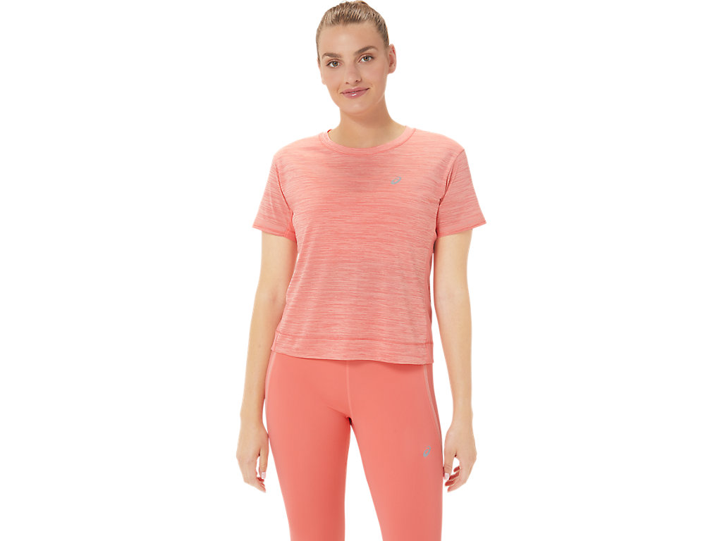 Camiseta Asics Race Crop Feminino Rosa | 1240-FGVMJ