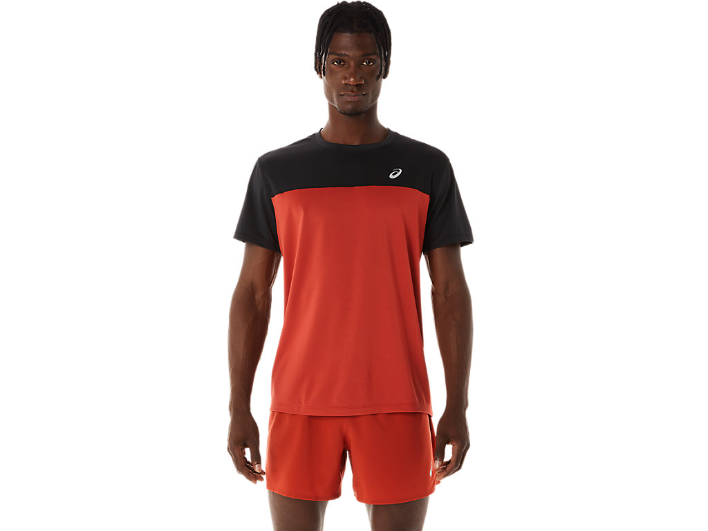 Camiseta Asics Race Sleeve Masculino Pretas Marrom | 8052-VAYEO