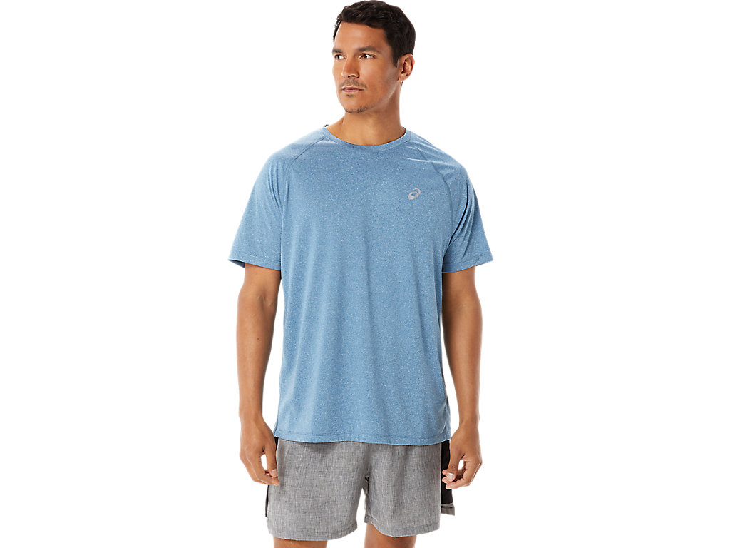 Camiseta Asics Ready-Set Lyte Sleeve Masculino Azuis | 9308-LRUDF