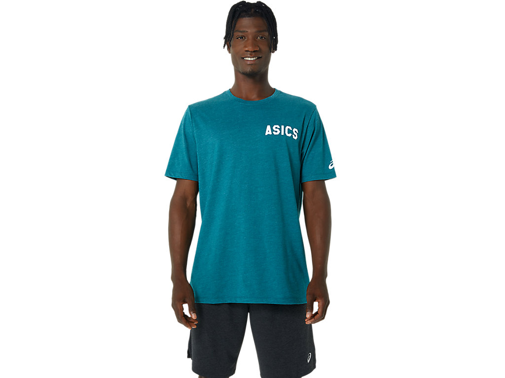 Camiseta Asics Stripes Sunrise Tee Feminino Verdes Escuro | 3912-RIQSJ