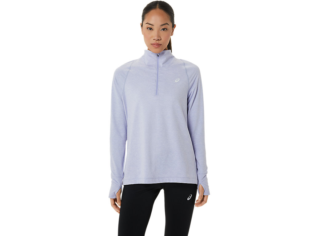 Camiseta Asics Thermopolis Half Zip Feminino Cinzentas | 0569-ZPTJE