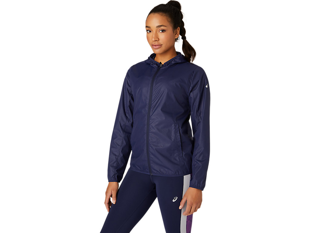 Casaco Asics Packable Feminino Azul Marinho | 9642-PANKH