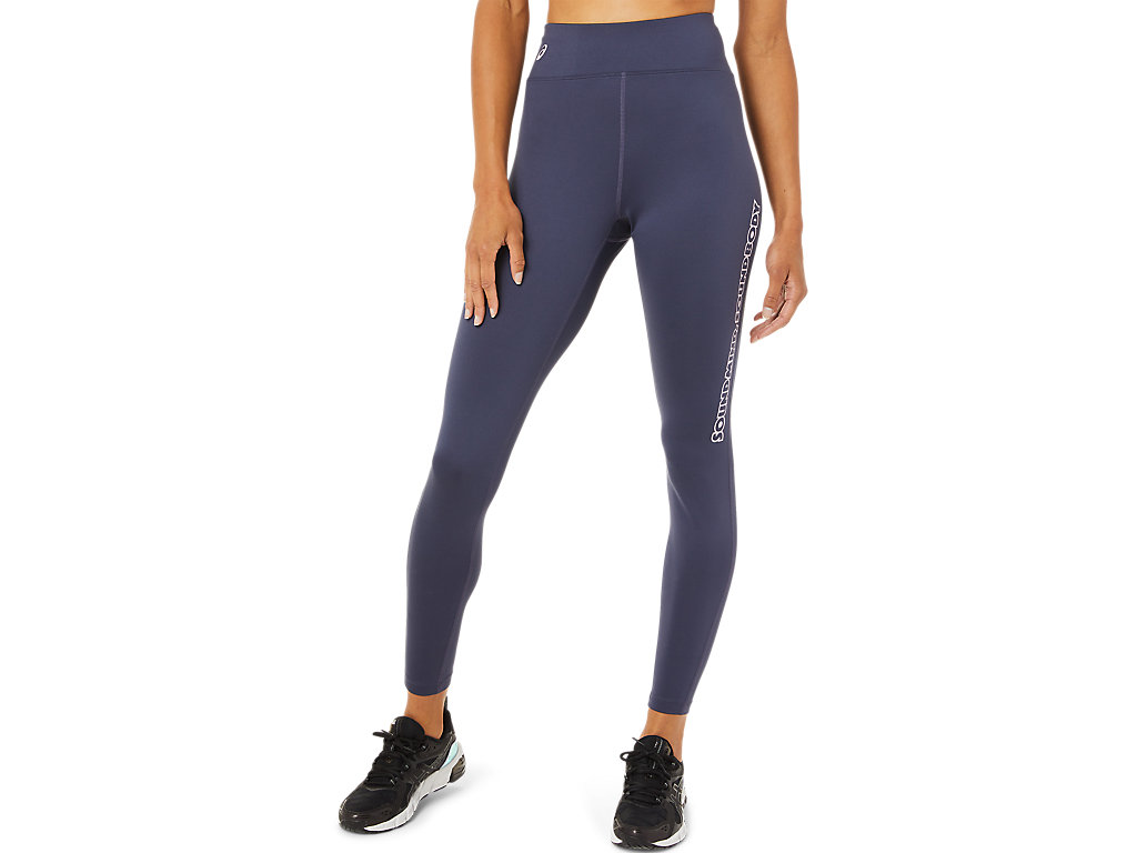 Leggings Asics Logo Gráficas Feminino Azul Anil | 5830-DYNAU