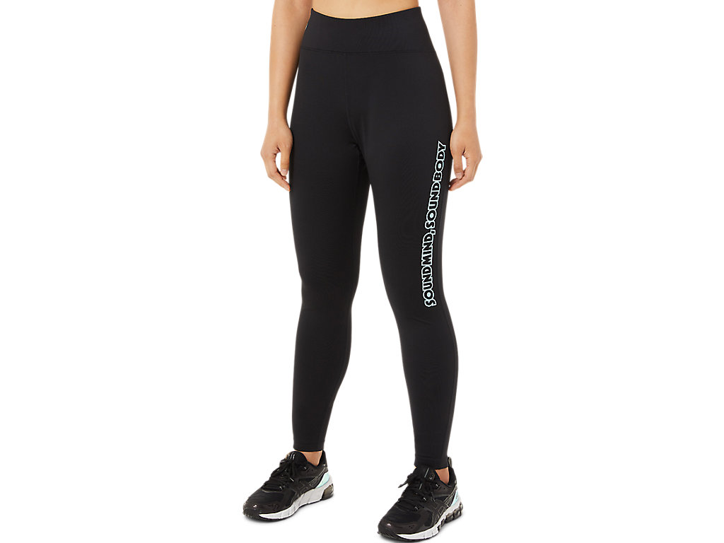 Leggings Asics Logo Gráficas Feminino Pretas | 2613-SUYZL