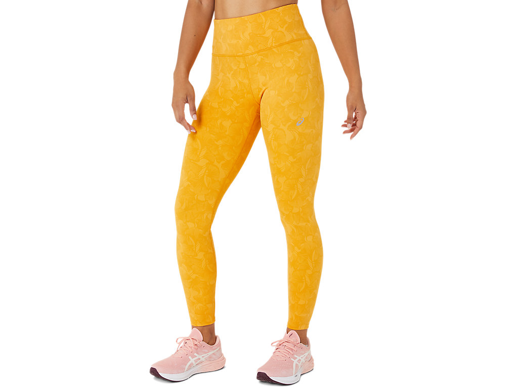 Leggings Asics Runkoyo Jacquard Feminino Amarelas | 6437-QXTDW