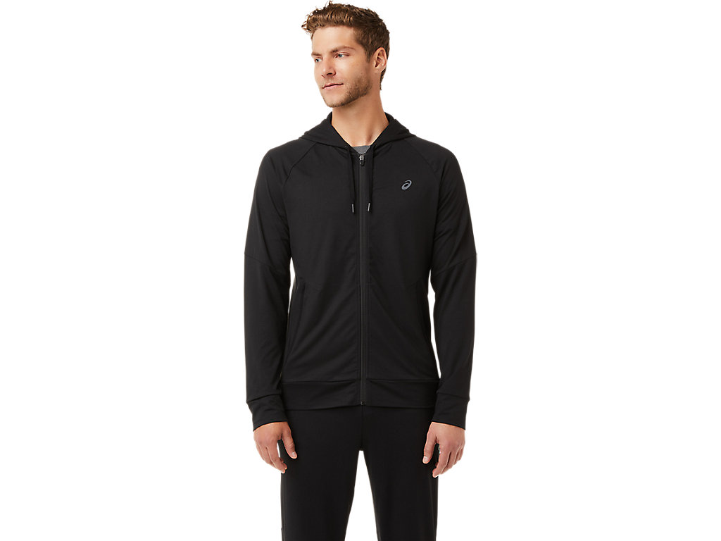 Moletom Com Capuz Asics Tech Full Zip Masculino Pretas | 1496-FHDOJ