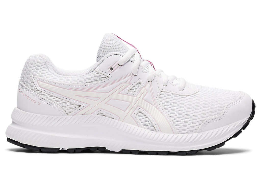 Running Shoes Asics Contend 7 Grade School Criança Branco Rosa | 0685-OABFE