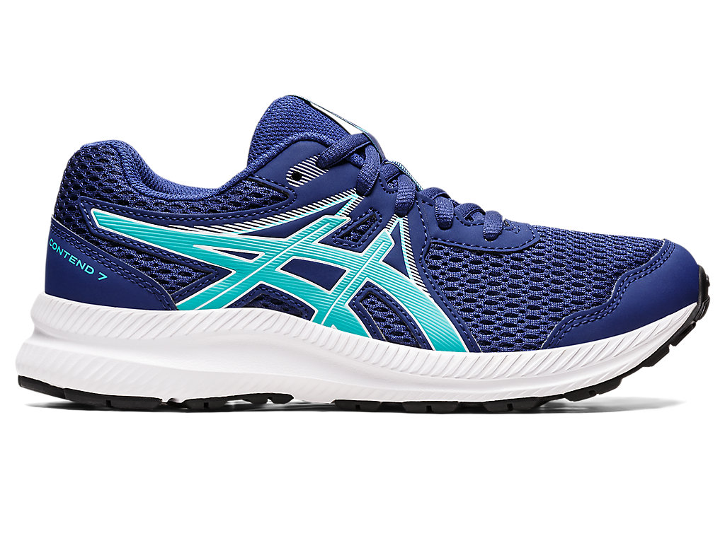 Running Shoes Asics Contend 7 Grade School Criança Azuis | 1576-RMWDL