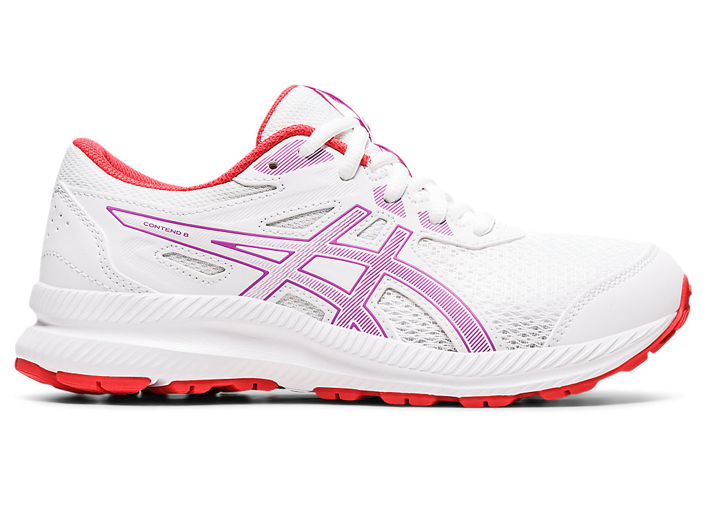 Running Shoes Asics Contend 8 Grade School Criança Branco Roxo | 0346-DVKSZ