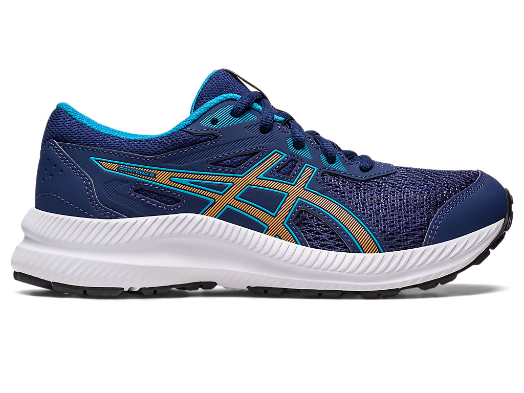 Running Shoes Asics Contend 8 Grade School Criança Azul Anil Azuis Laranja Coral | 6975-MKHSJ