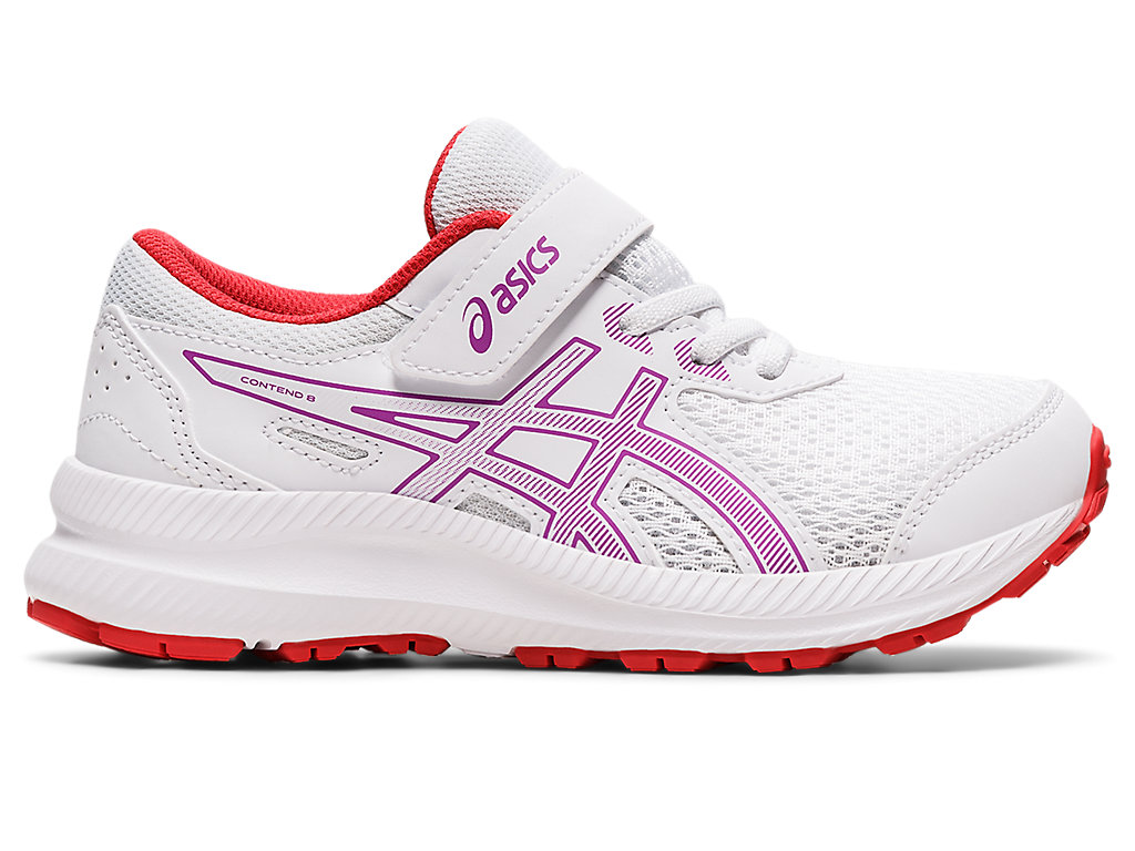 Running Shoes Asics Contend 8 Pre-School Criança Branco Roxo | 4079-OQDAT