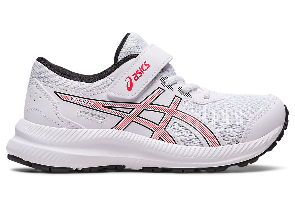 Running Shoes Asics Contend 8 Pre-School Criança Branco Vermelhas | 8302-WYLDN