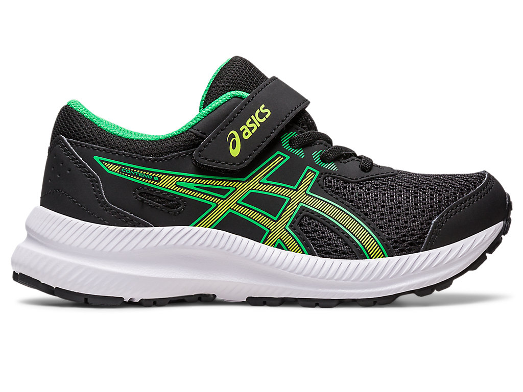 Running Shoes Asics Contend 8 Pre-School Criança Pretas Luz Verdes | 9416-XAWGK