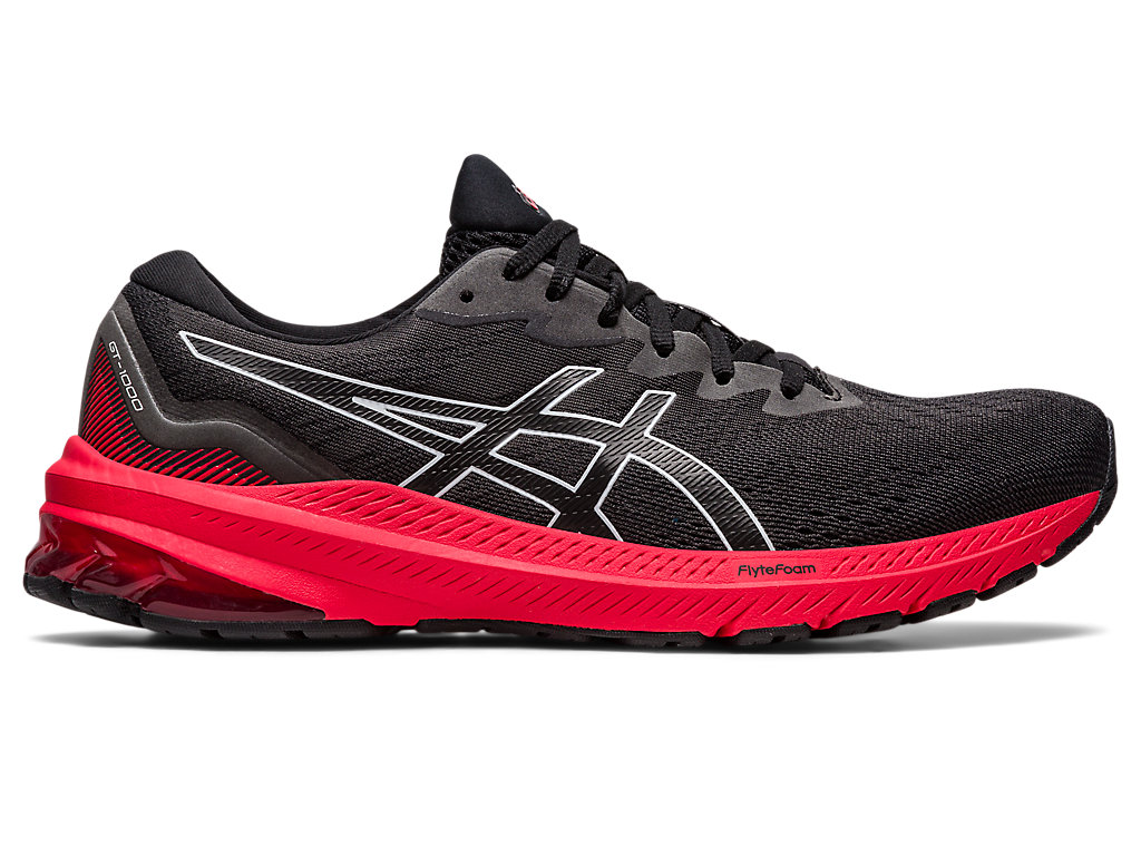 Running Shoes Asics Gt-1000 11 Masculino Pretas Vermelhas | 8706-ZRDUQ