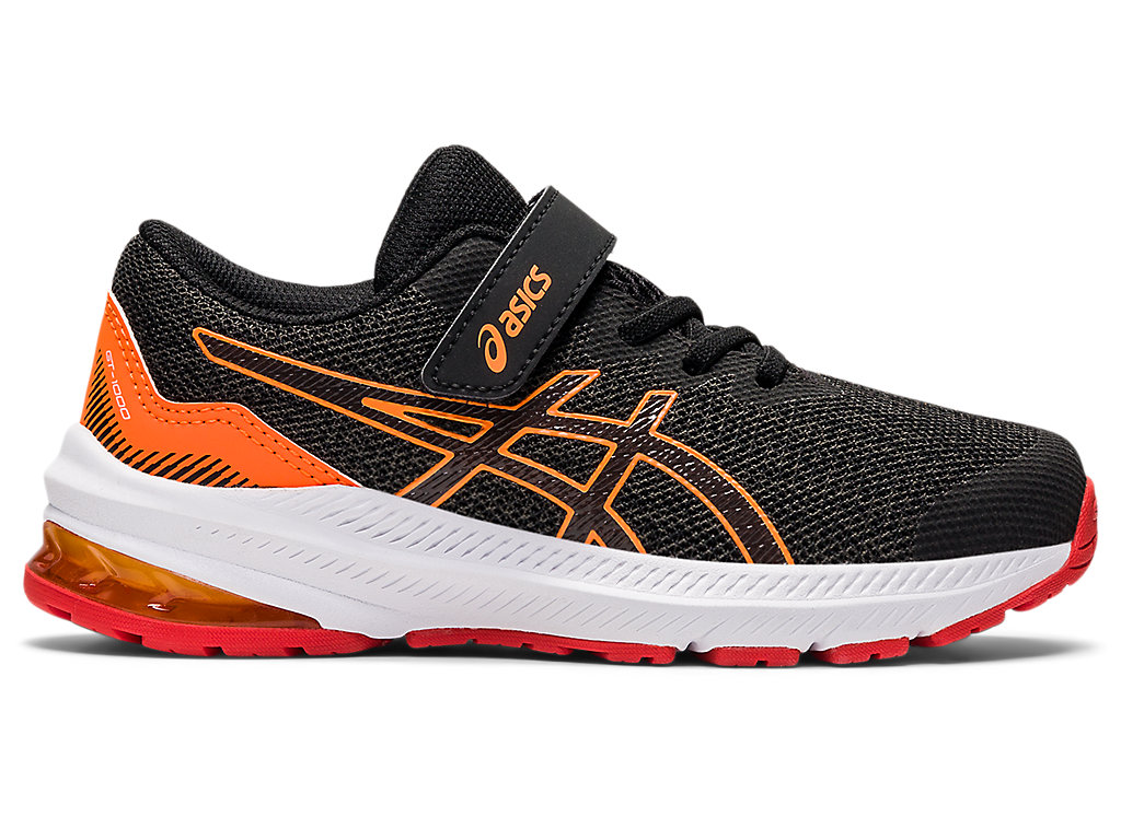 Running Shoes Asics Gt-1000 11 Pre-School Criança Cinzentas Escuro Vermelhas | 3159-DZNYK