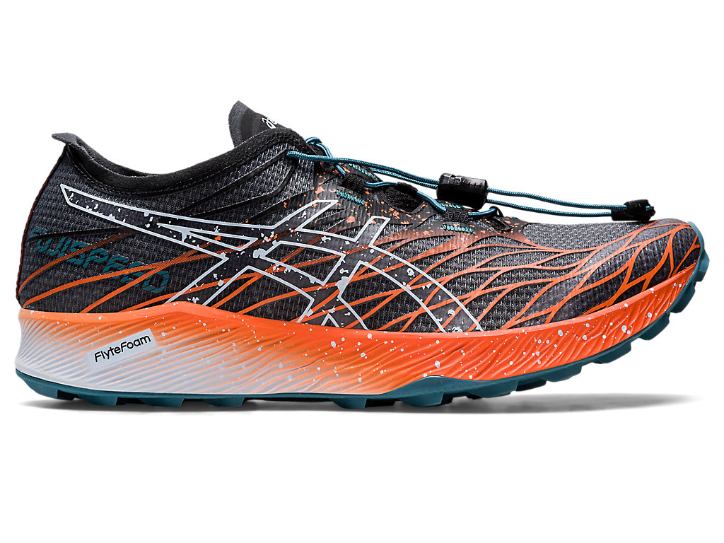 Sapatilhas Trail Running Asics Fujispeed Feminino Pretas Laranja | 1604-IPMFS