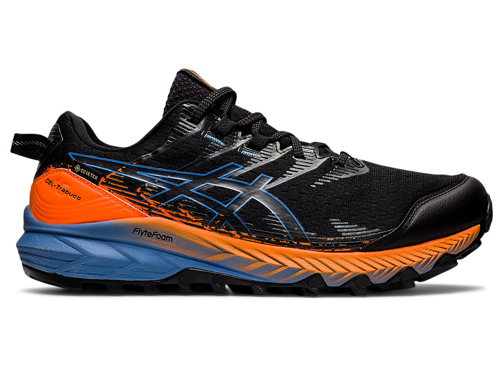 Sapatilhas Trail Running Asics Gel-Trabuco 10 Gtx Masculino Pretas Azuis | 3514-MFTBY