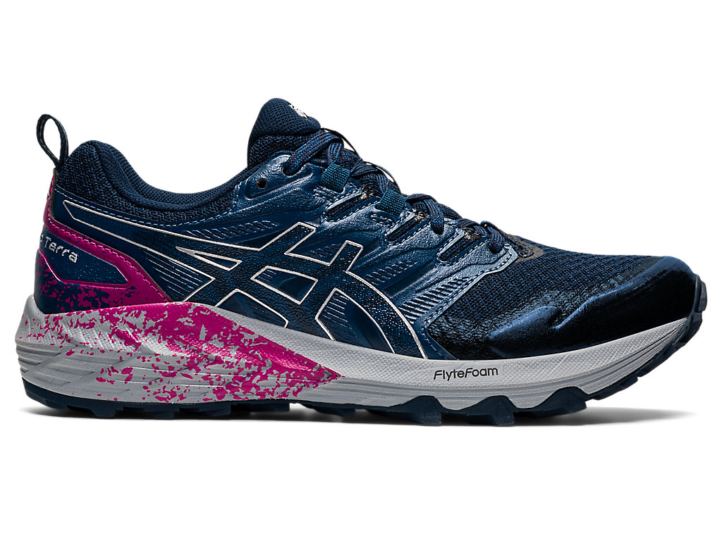 Sapatilhas Trail Running Asics Gel-Trabuco Terra Feminino Azuis Prateadas | 5809-TZCPA