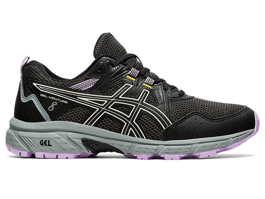 Sapatilhas Trail Running Asics Gel-Venture 8 Feminino Pretas Branco | 0832-KTNIY