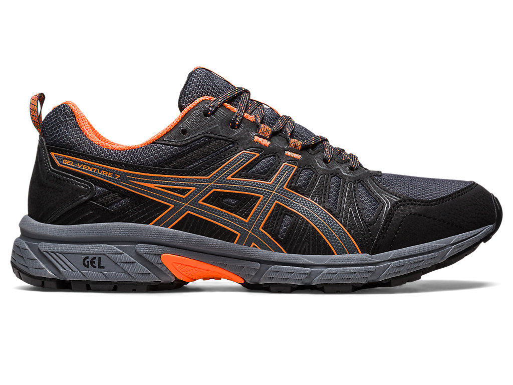 Sapatilhas Trail Running Asics Gel-Venture 7 Masculino Cinzentas Escuro Laranja | 3129-PAIBN