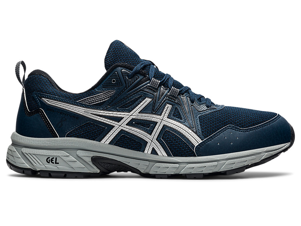 Sapatilhas Trail Running Asics Gel-Venture 8 Masculino Azuis Prateadas | 3687-QSJKH