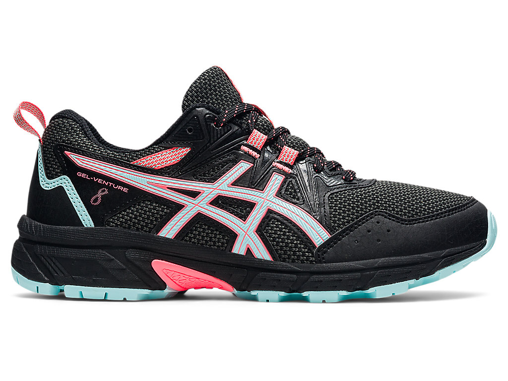 Sapatilhas Trail Running Asics Gel-Venture 8 Feminino Pretas Azuis | 5837-ETXKR