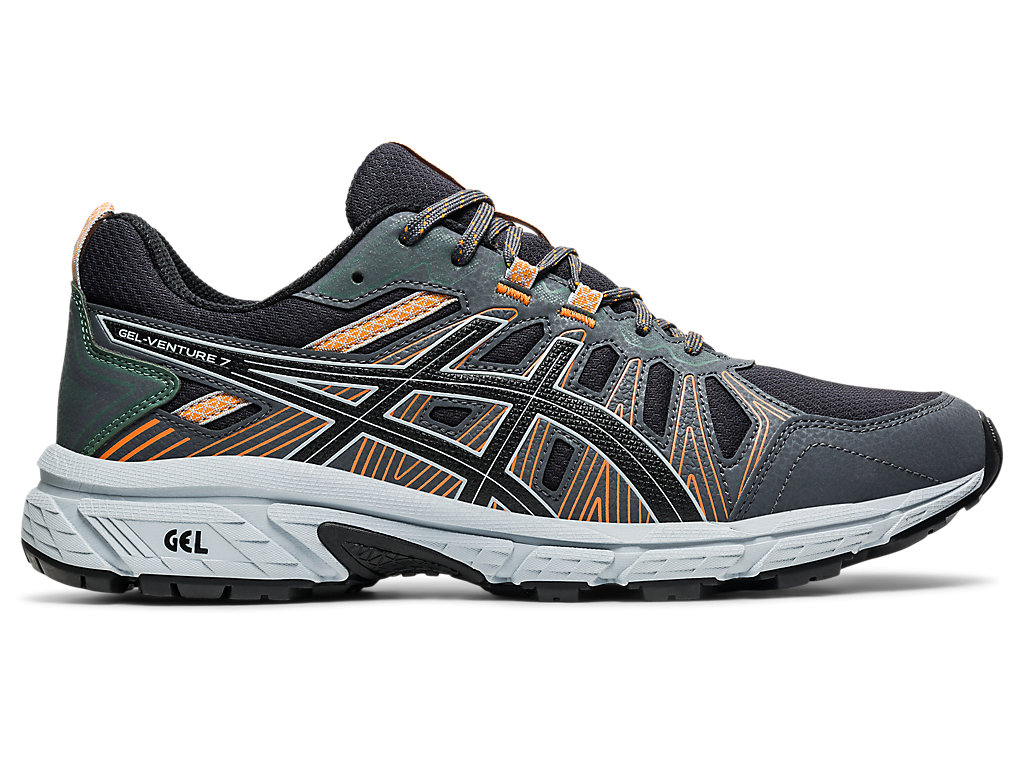 Sapatilhas Trail Running Asics Gel-Venture 7 Masculino Cinzentas Escuro Pretas | 6510-NRKTL