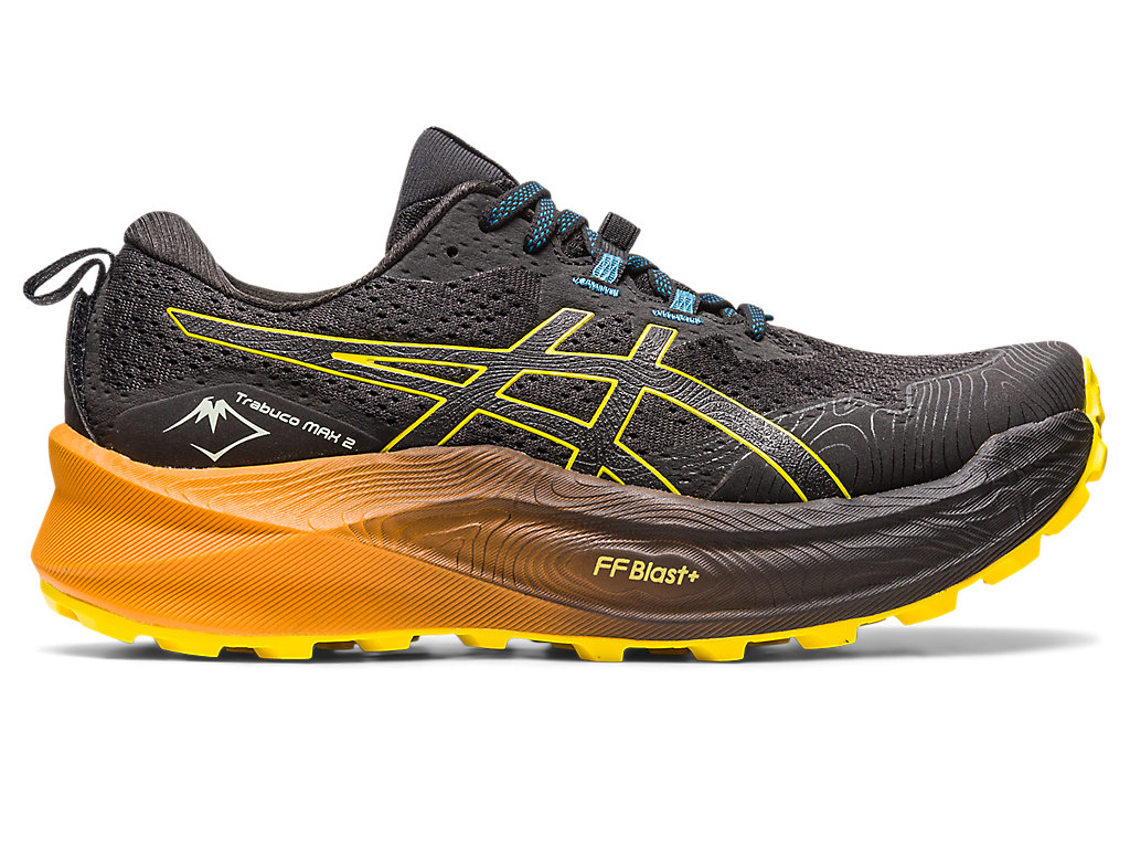 Sapatilhas Trail Running Asics Trabuco Max 2 Masculino Pretas Amarelas | 3469-PJWTF