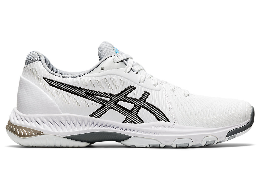 Sapatilhas Voleibol Asics Netburner Ballistic Ff 2 Feminino Branco Pretas | 0714-USIBL