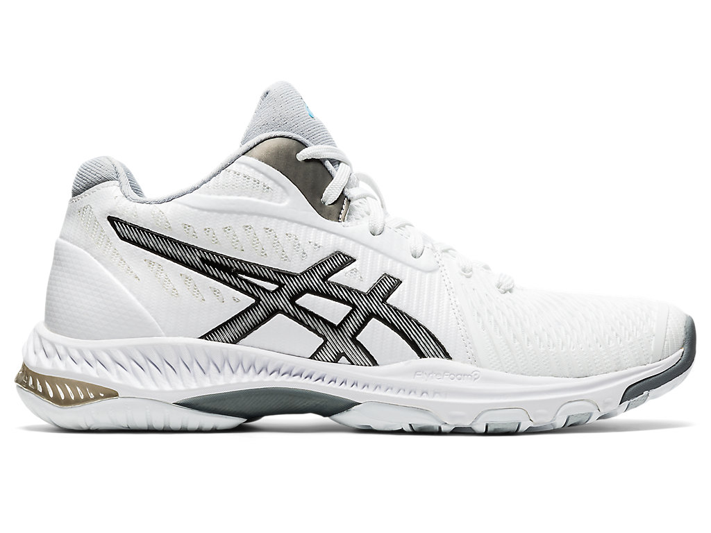 Sapatilhas Voleibol Asics Netburner Ballistic Ff Mt 2 Feminino Branco Pretas | 1708-YFBJU