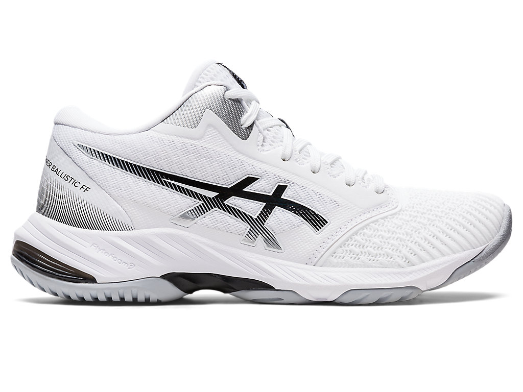 Sapatilhas Voleibol Asics Netburner Ballistic Ff Mt 3 Feminino Branco Pretas | 7690-LHMQG