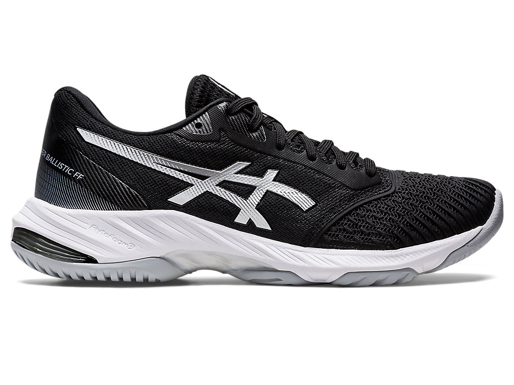 Sapatilhas Voleibol Asics Netburner Ballistic Ff 3 Feminino Pretas Prateadas | 9043-KGUSC