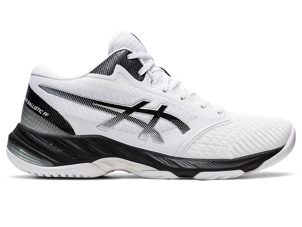 Sapatilhas Voleibol Asics Netburner Ballistic Ff Mt 3 Masculino Branco Pretas | 9387-BZHET