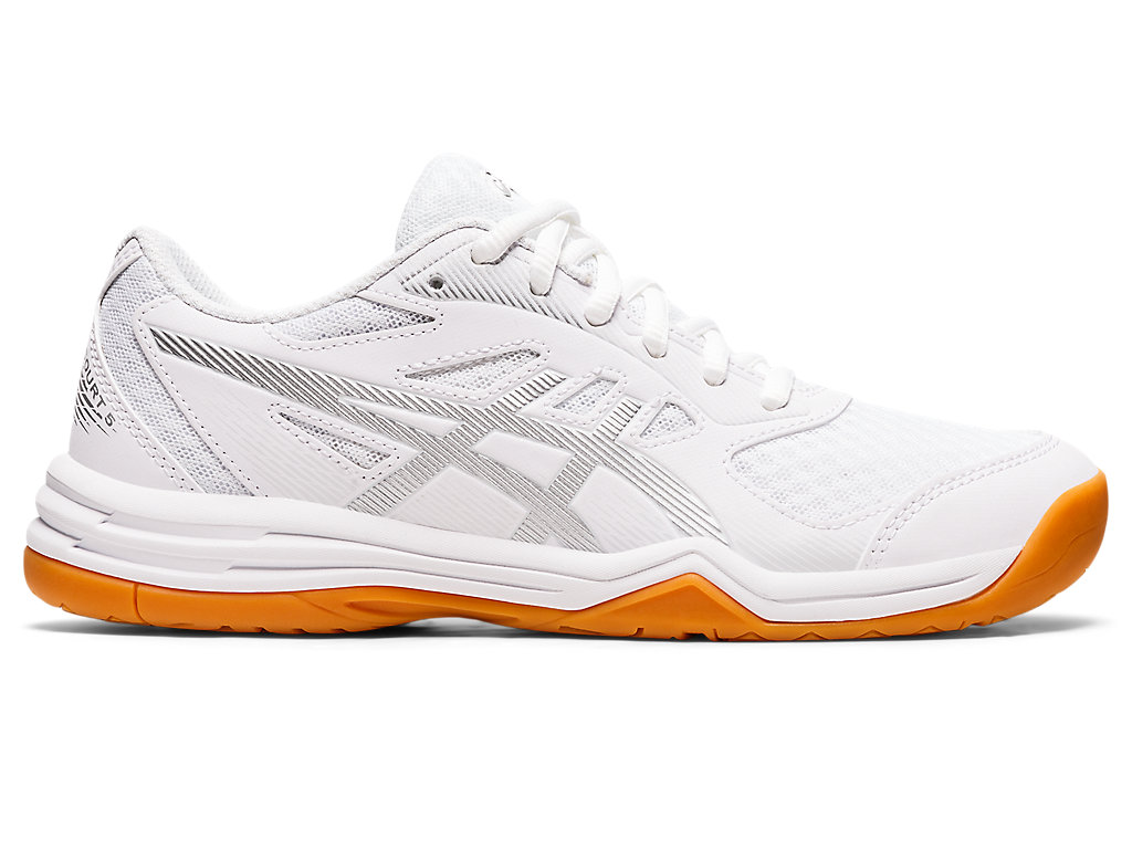 Sapatilhas Voleibol Asics Upcourt 5 Feminino Branco Prateadas | 5461-YUTID