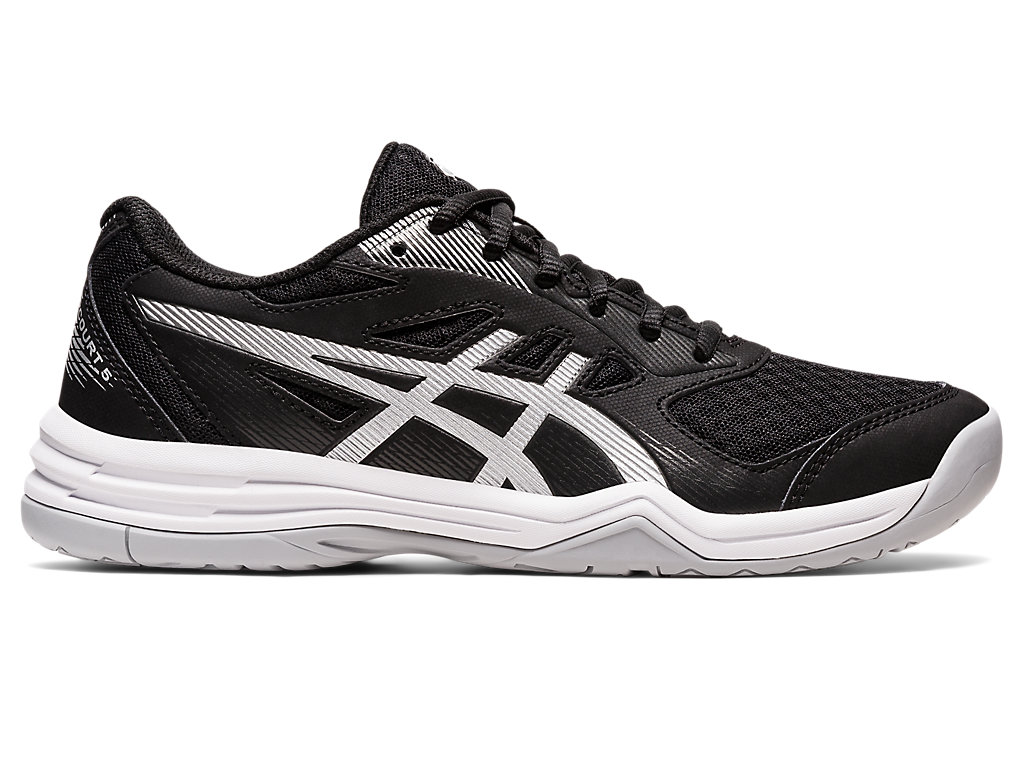 Sapatilhas Voleibol Asics Upcourt 5 Feminino Pretas Prateadas | 7514-MQXCJ