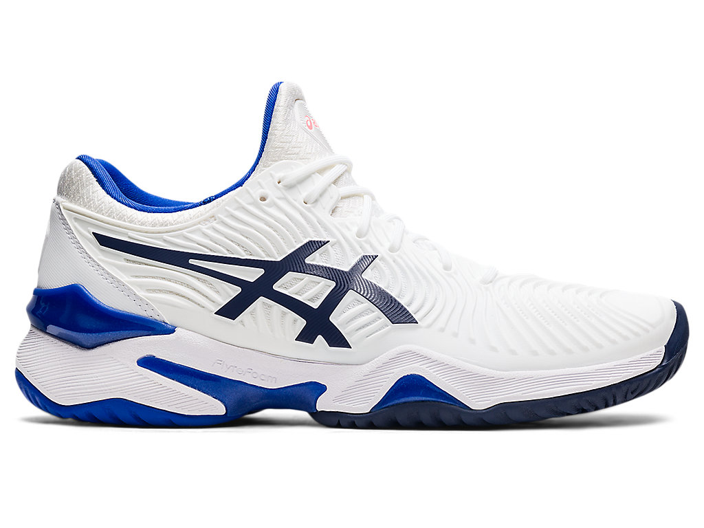 Sapatilhas de Tenis Asics Court Ff 2 Feminino Branco Azuis | 9524-NITGJ