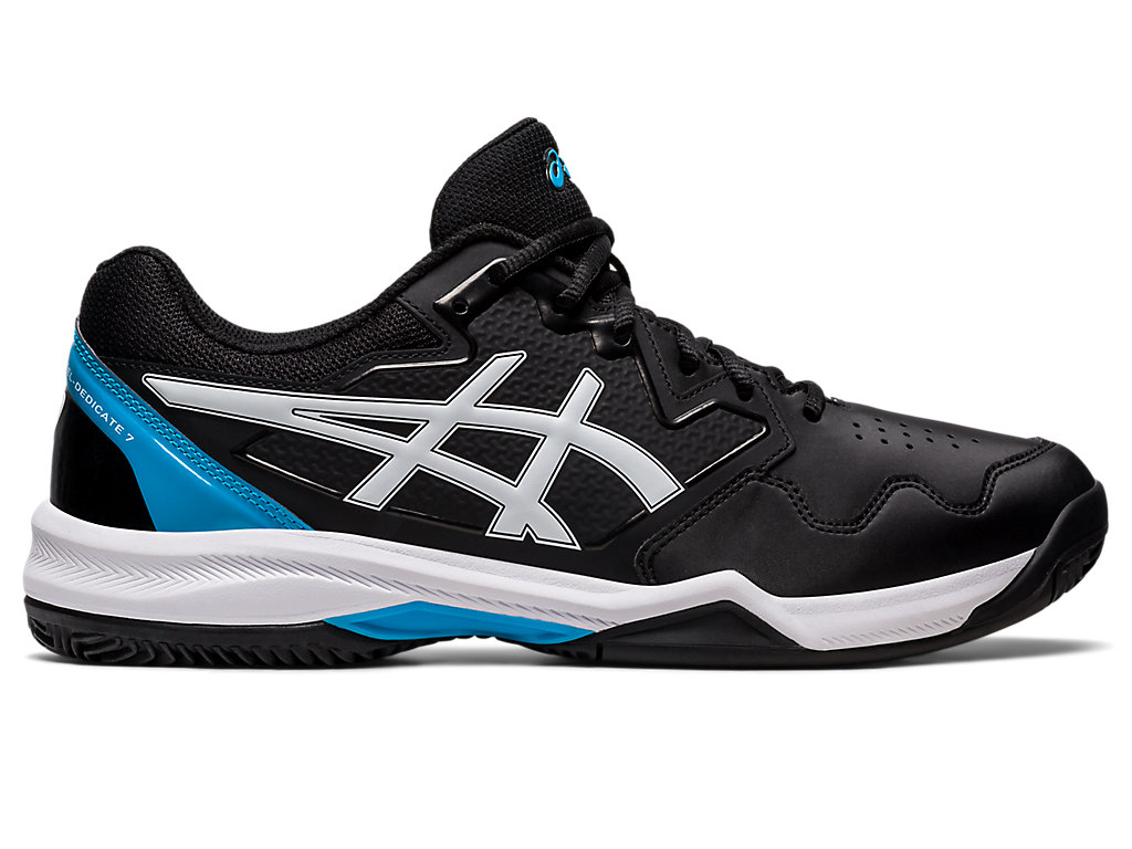 Sapatilhas de Tenis Asics Gel-Dedicate 7 Clay Masculino Pretas Azuis | 4576-YMVRZ