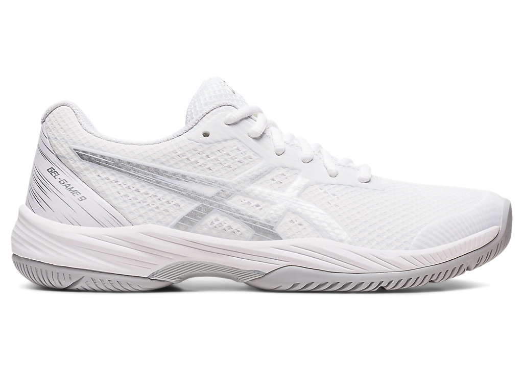 Sapatilhas de Tenis Asics Gel-Game 9 Feminino Branco Prateadas | 9350-FAUYO