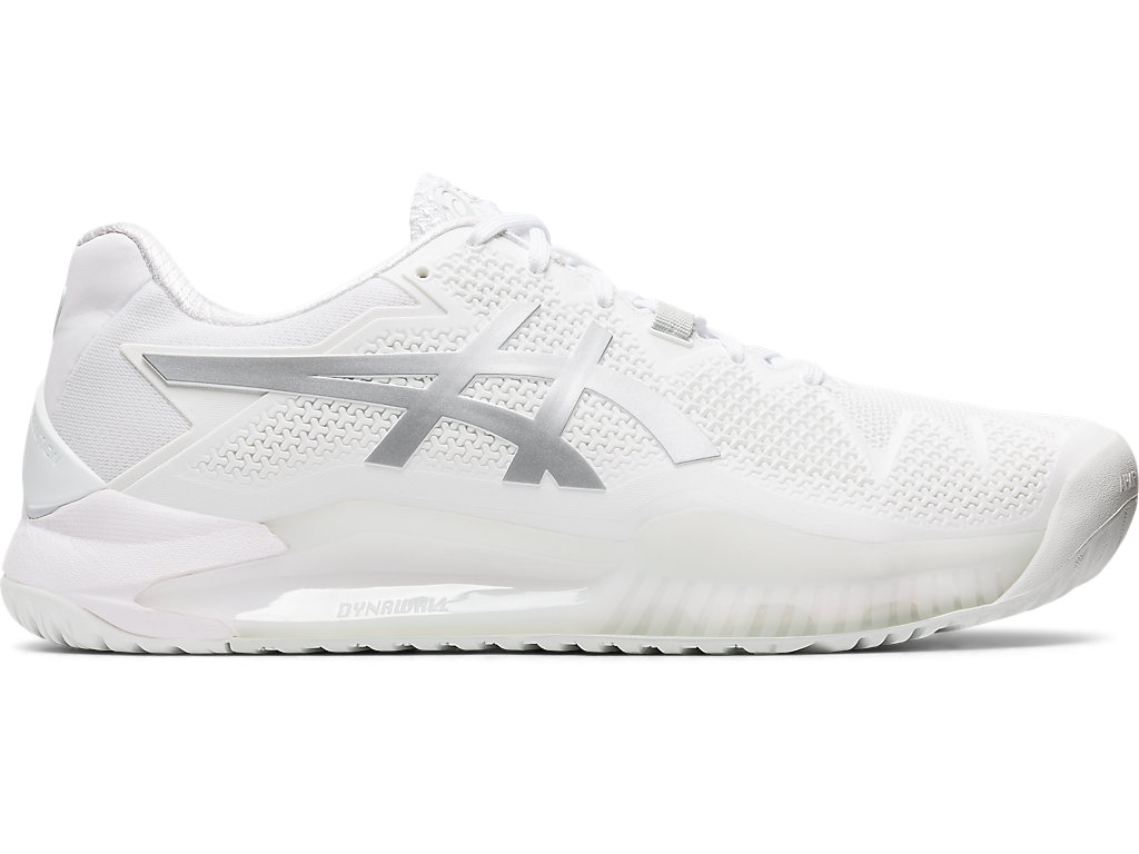 Sapatilhas de Tenis Asics Gel-Resolution 8 Masculino Branco Prateadas | 1596-WPMXH