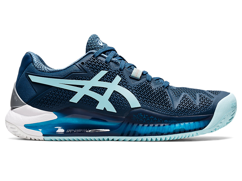 Sapatilhas de Tenis Asics Gel-Resolution 8 Clay Feminino Luz Azul Anil Azuis | 4780-NECJB