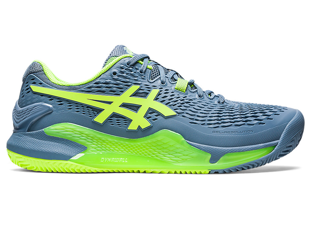 Sapatilhas de Tenis Asics Gel-Resolution 9 Clay Masculino Cinzentas Azuis Verdes | 5273-OSRHZ