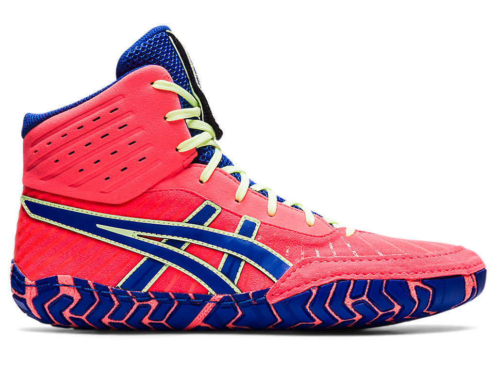 Sapatos De Luta Livre Asics Aggressor 4 Masculino Coral Azuis | 1690-MADCY